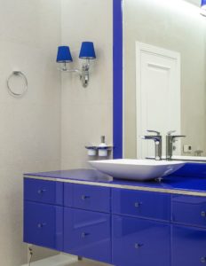 muebles de baño azules